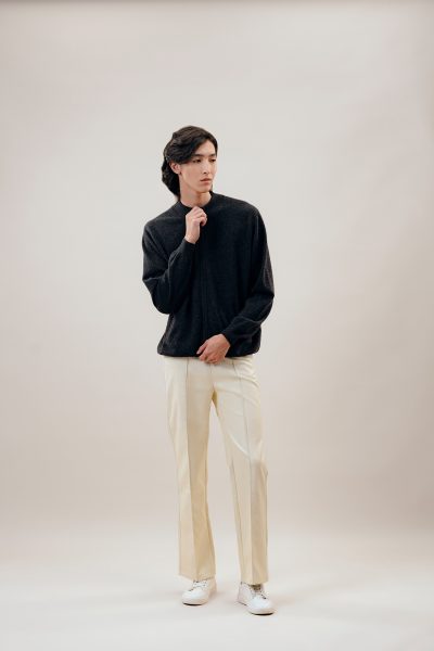 Цахилгаантай, хагас босоо захтай ноолууран цамц - Image 2