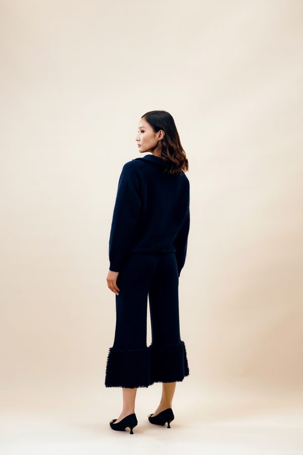 4 Чөлөөт загварын хагас босоо цахилгаантай ноолууран цамц